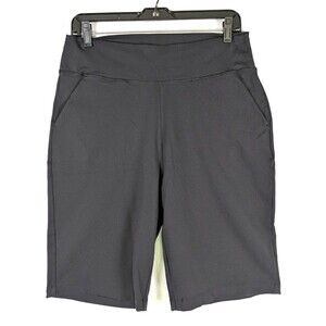 KiraGrace Womens Active Shorts Black L High Waist NEW Woman-Owned Made in USA